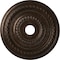 Ekena Millwork Cole PVC Medallion (Canopies up to 6"), 22"OD x 3 1/2"ID x 1"P, Textured Metallic Mystic Brown CMP22COAMB - alternate 1